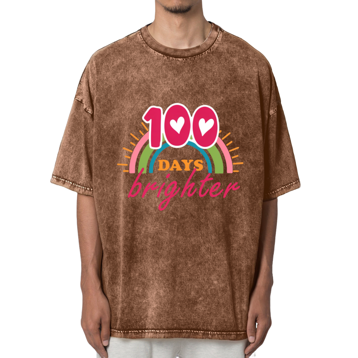 100 Days Brighter Girls 100 days Washed Graphic T-Shirt