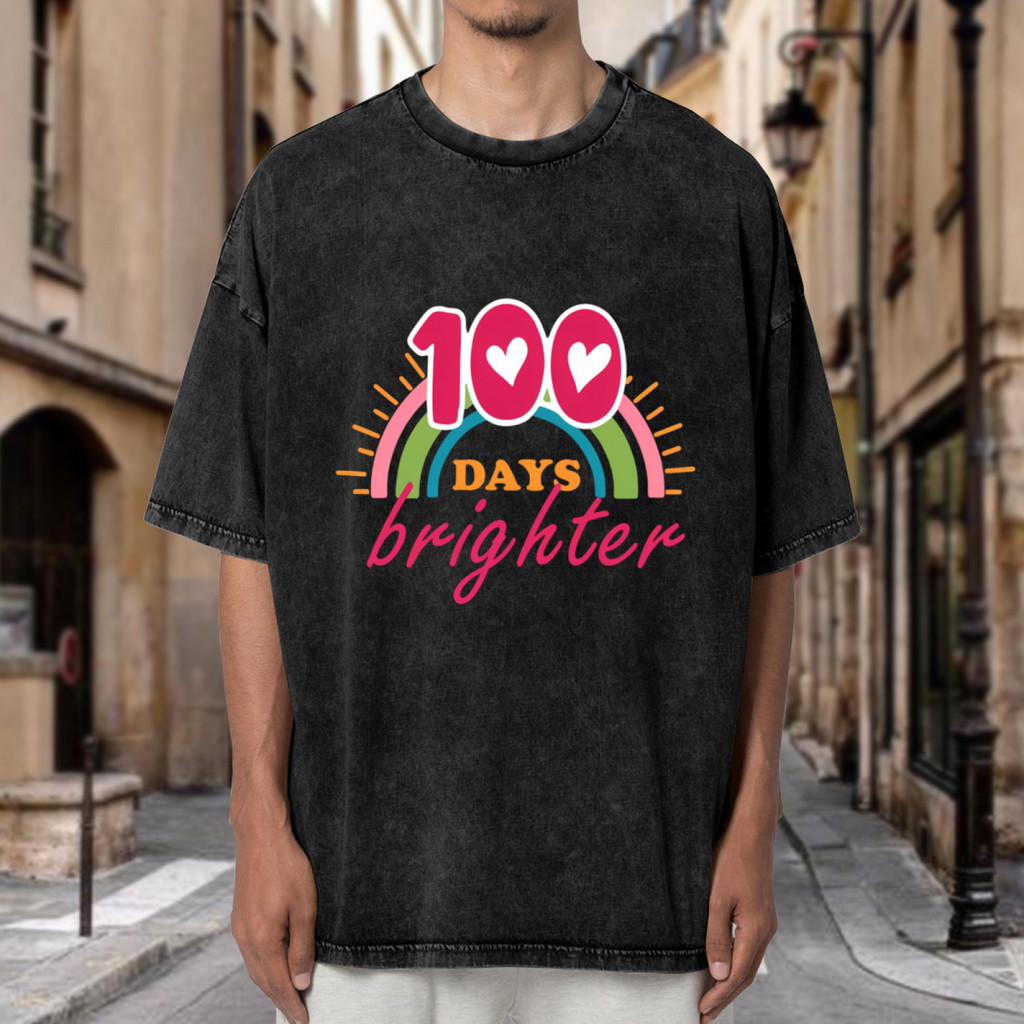 100 Days Brighter washed graphic T-shirt product image