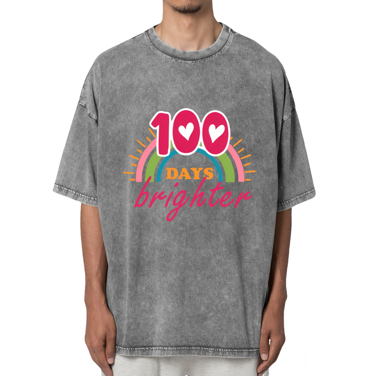 100 Days Brighter Girls 100 days Washed Graphic T-Shirt