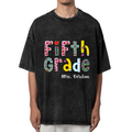 Teacher Name washed graphic T-shirt product image