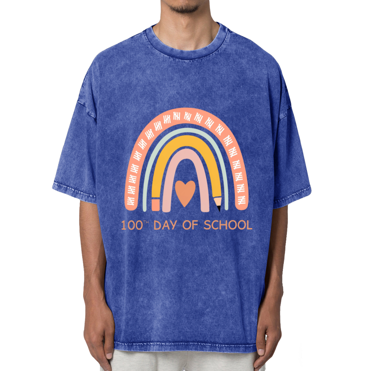 100th Day of School Washed Graphic T-Shirt