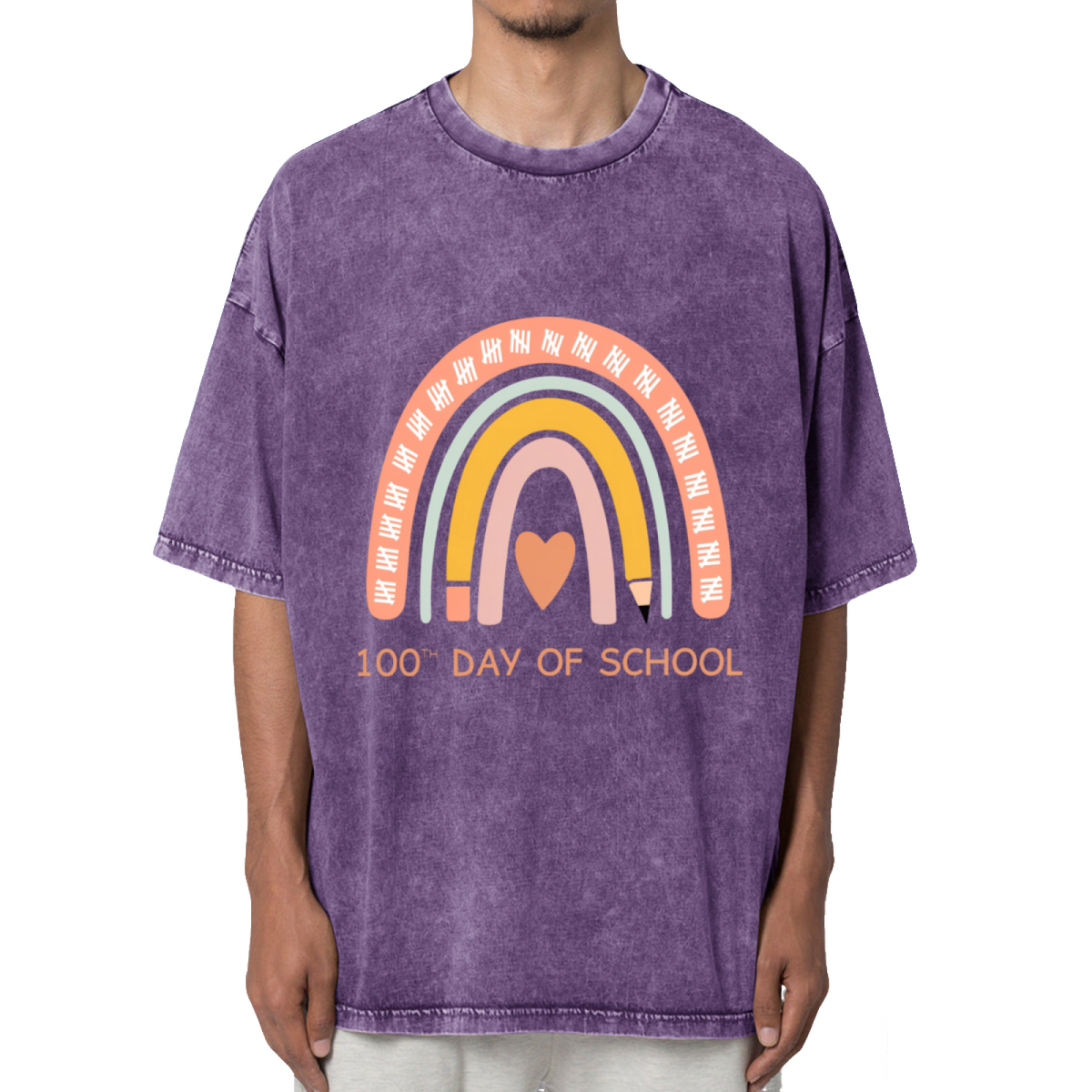 100th Day of School Washed Graphic T-Shirt