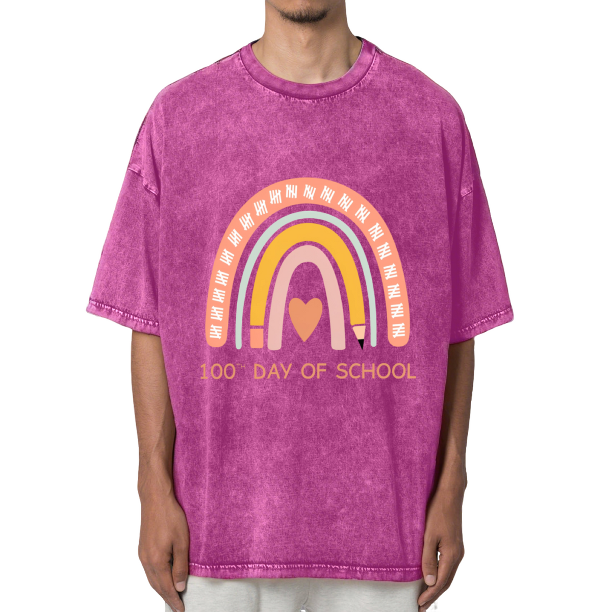100th Day of School Washed Graphic T-Shirt