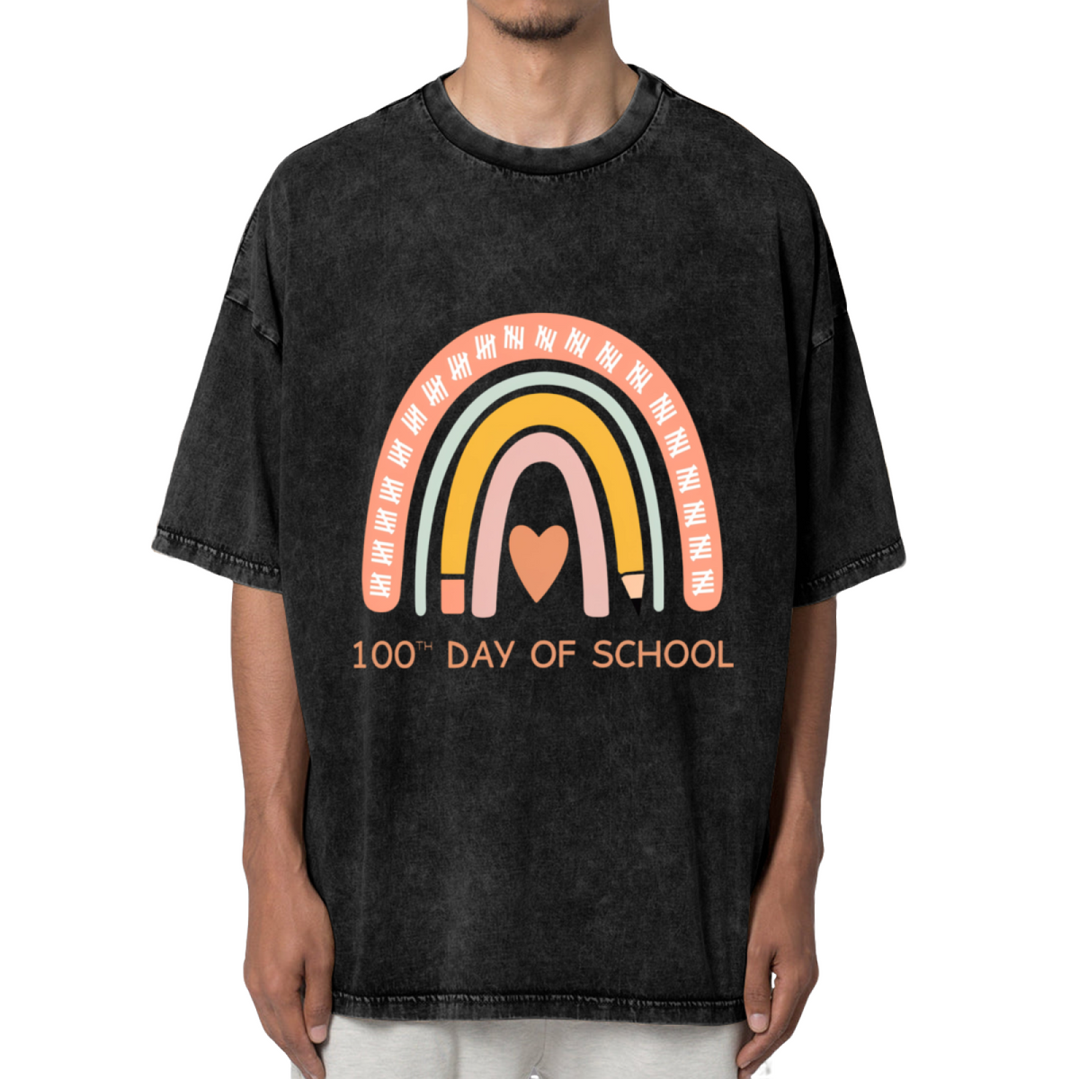 100th Day of School washed graphic T-shirt product image