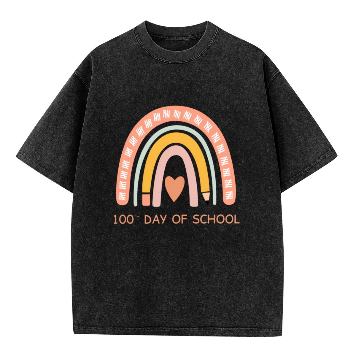 100th Day of School washed graphic T-shirt product image
