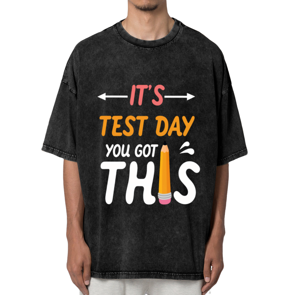 Teacher Testing washed graphic T-shirt product image