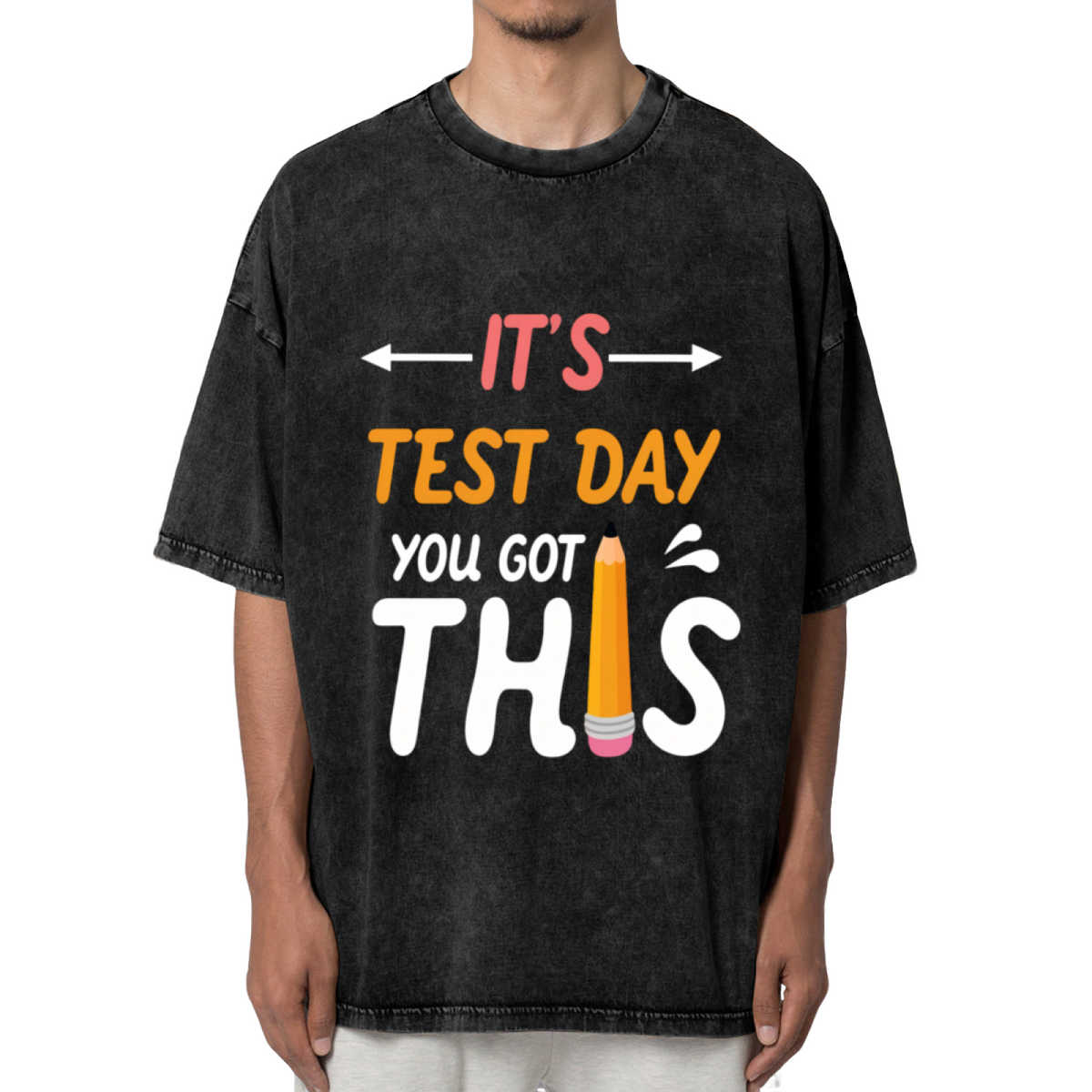 Teacher Testing washed graphic T-shirt product image