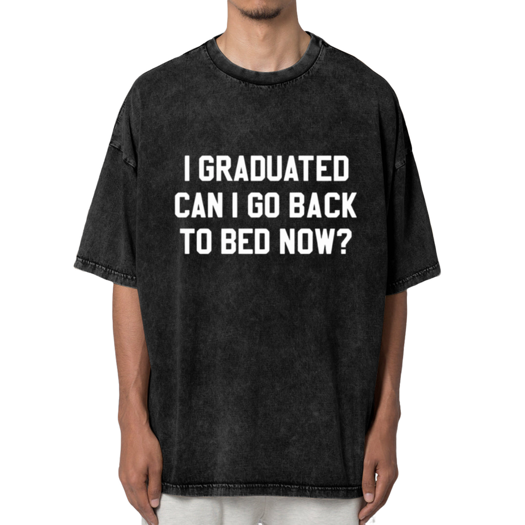 Funny Graduation washed graphic T-shirt product image