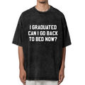 Funny Graduation washed graphic T-shirt product image