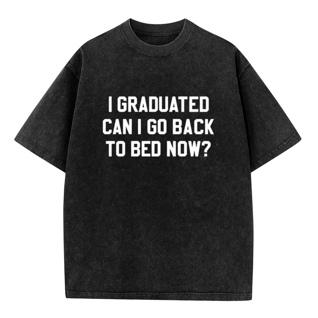 Funny Graduation washed graphic T-shirt product image