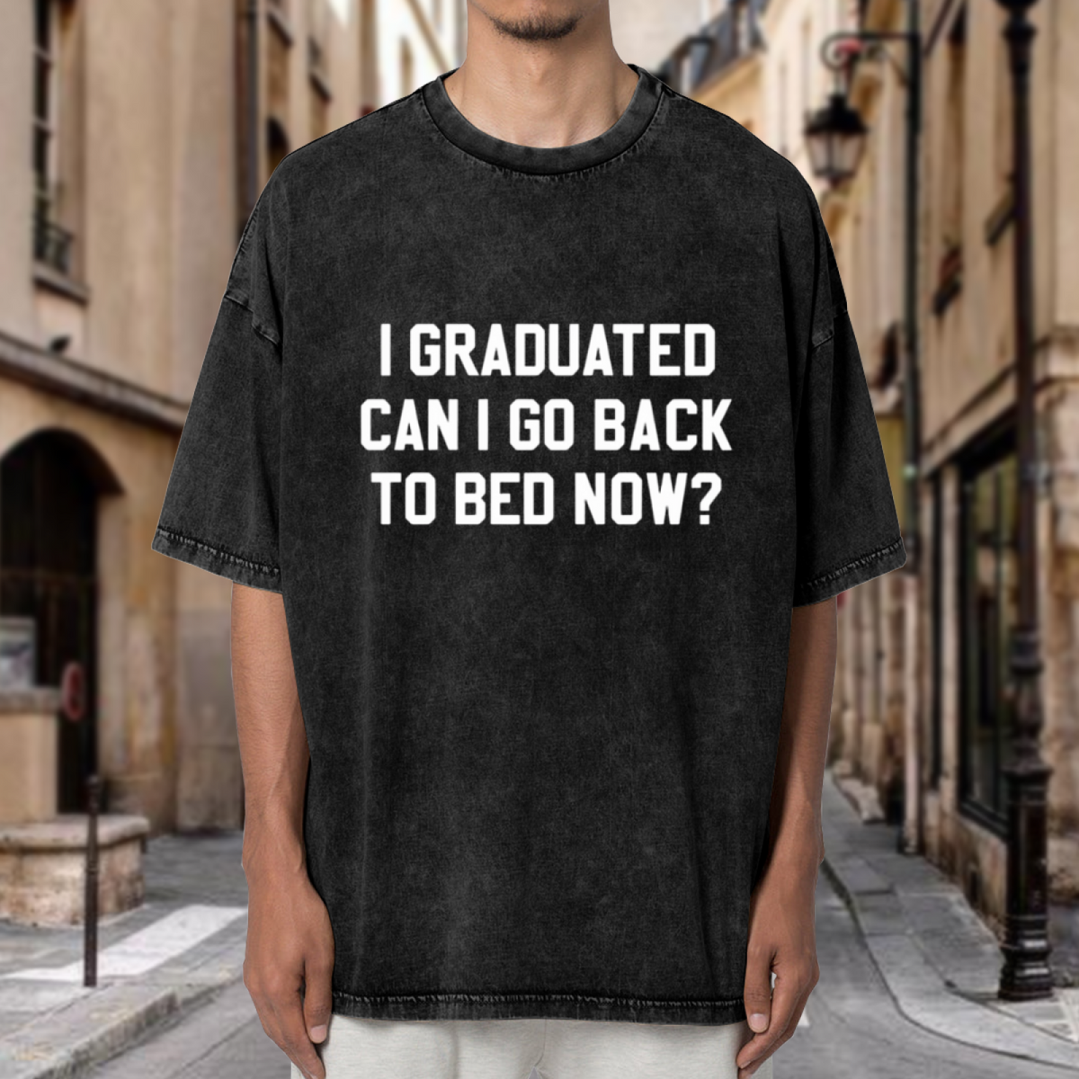 Funny Graduation washed graphic T-shirt product image
