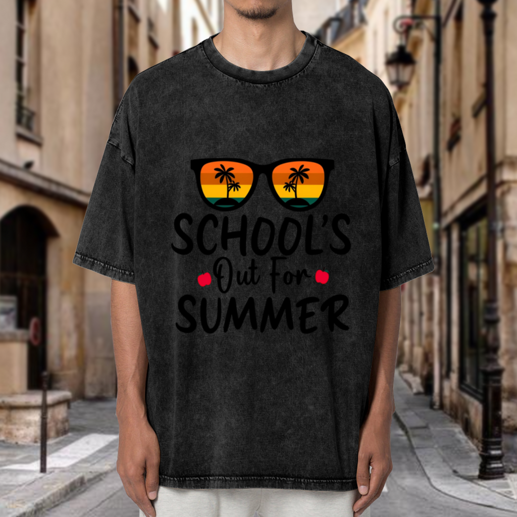 School is Out for Teachers washed graphic T-shirt product image
