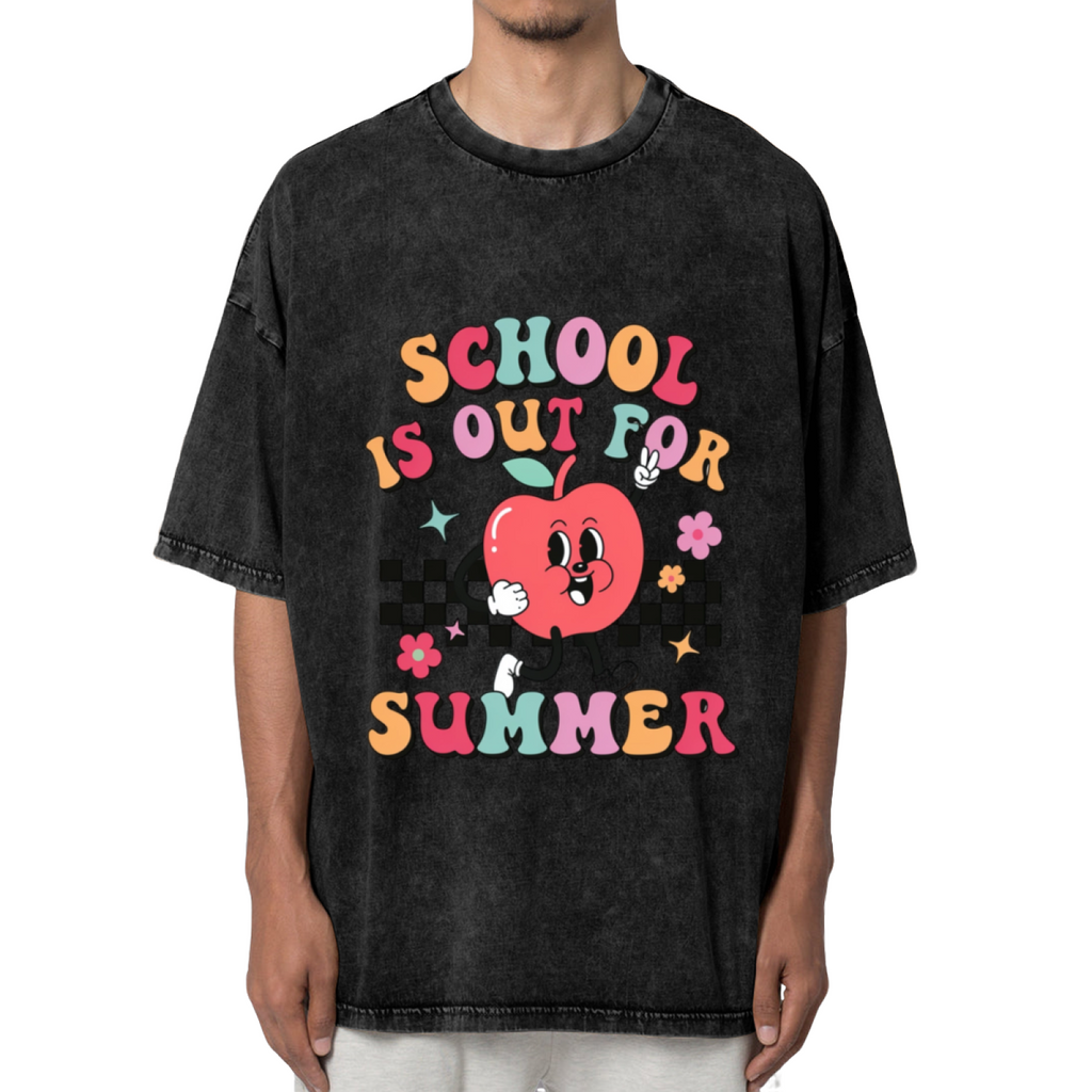 Retro Teacher Summer washed graphic T-shirt product image