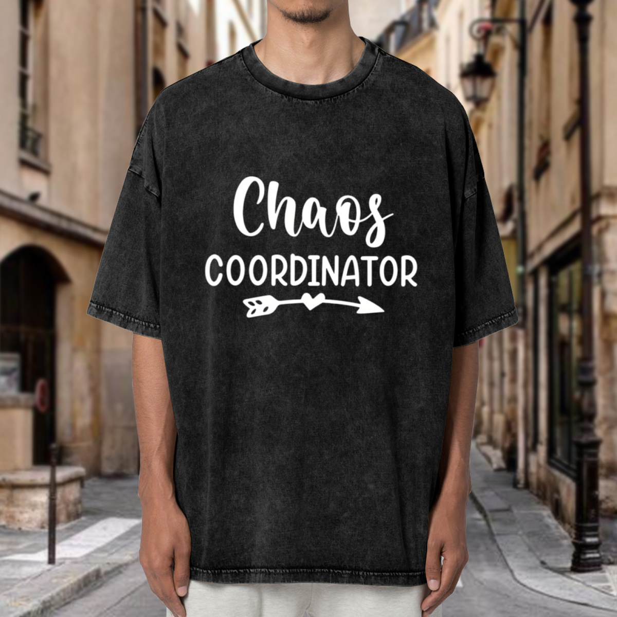 Funny Sarcastic Mom washed graphic T-shirt product image