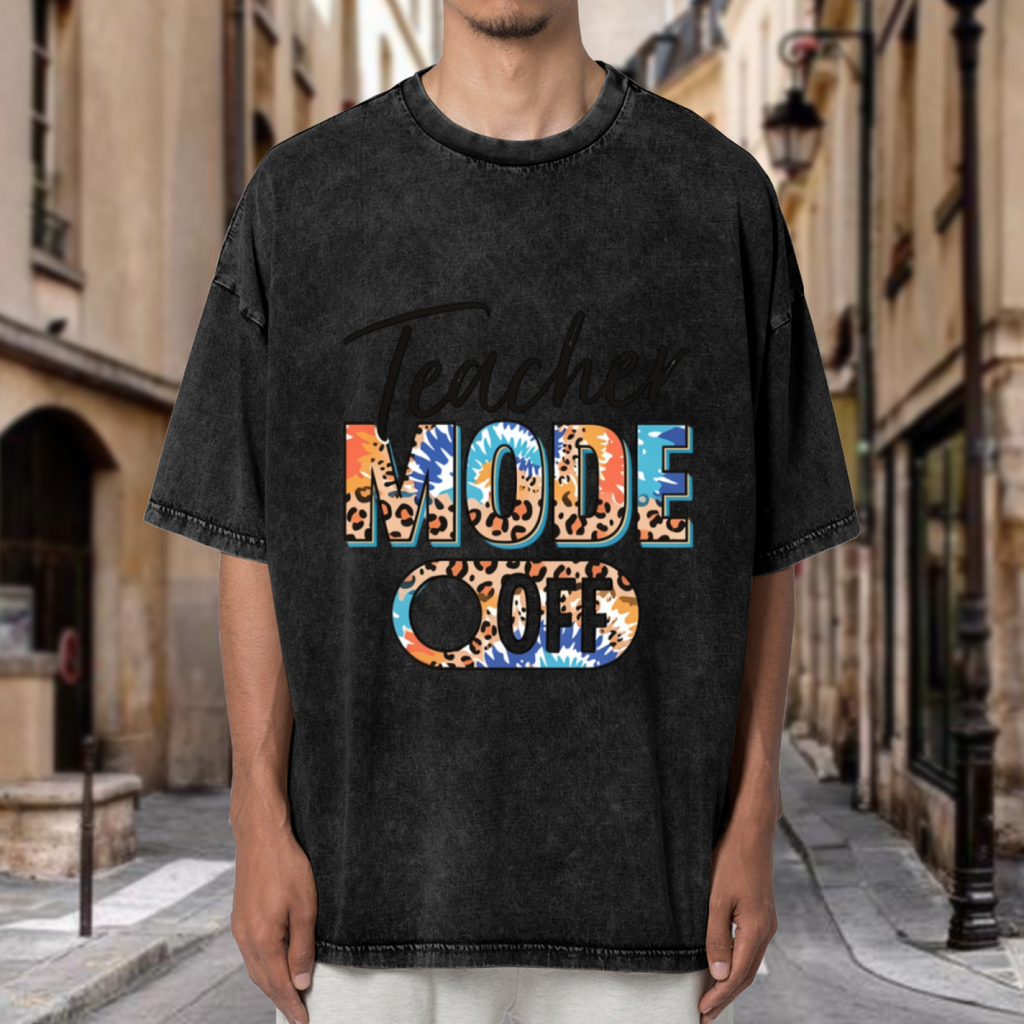 Teacher Summer Vacation washed graphic T-shirt product image