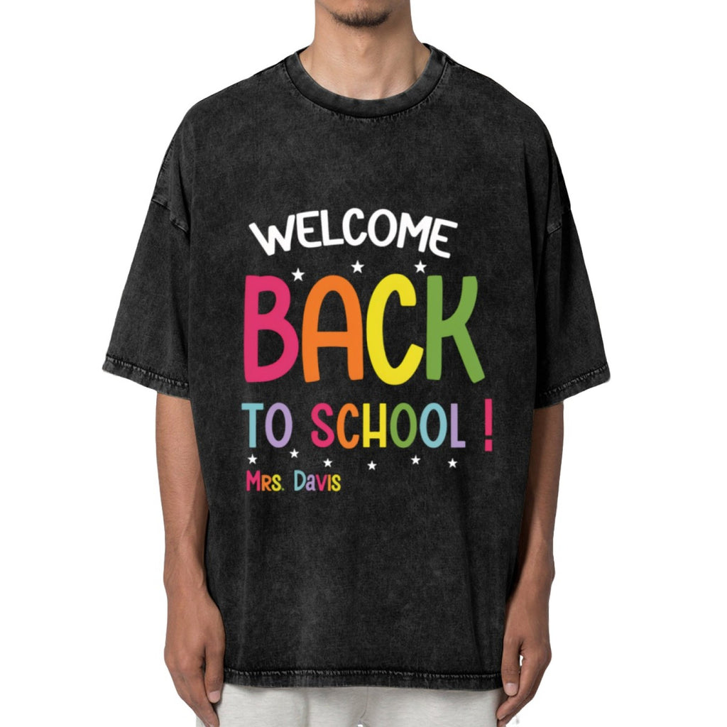 Custom Teacher washed graphic T-shirt product image