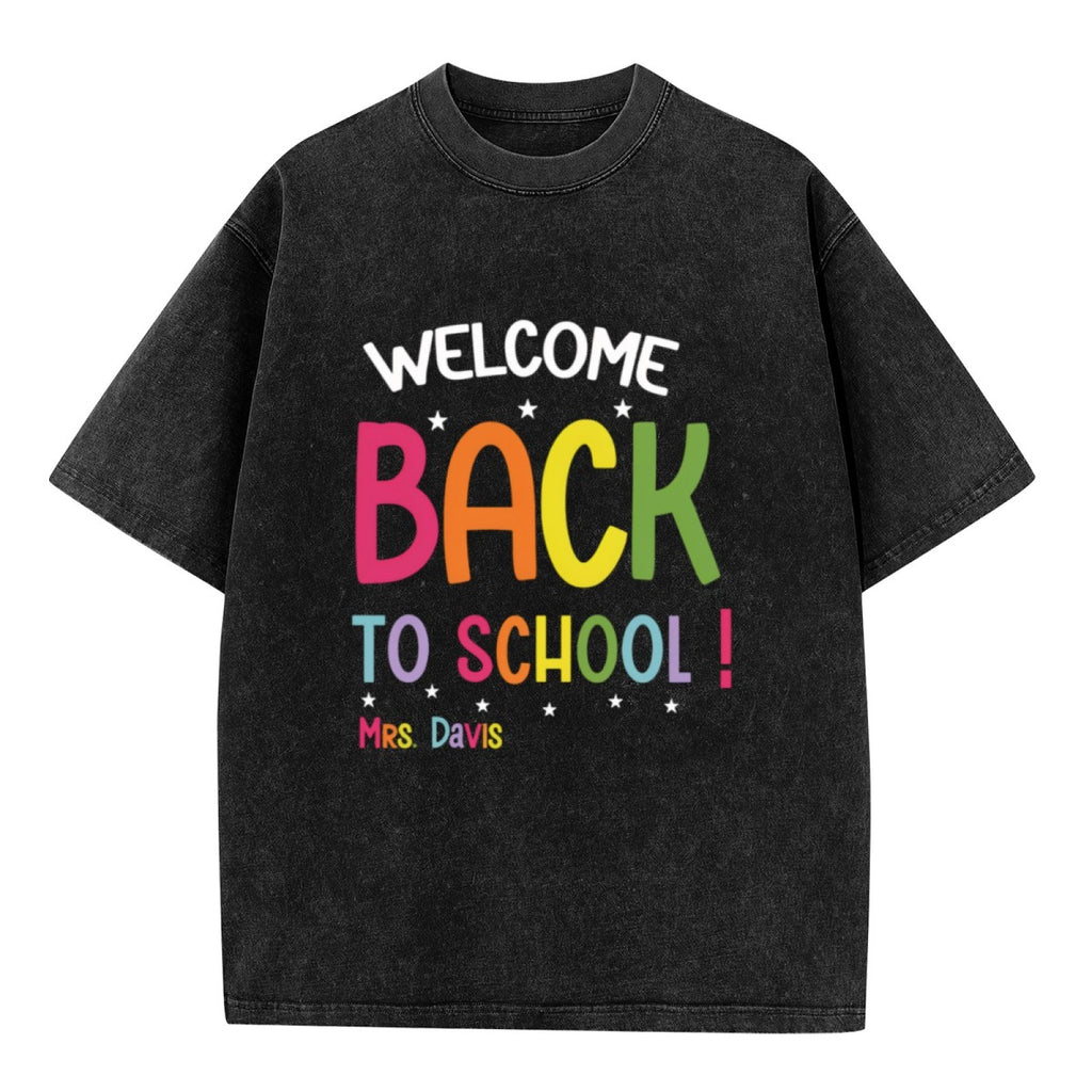 Custom Teacher washed graphic T-shirt product image