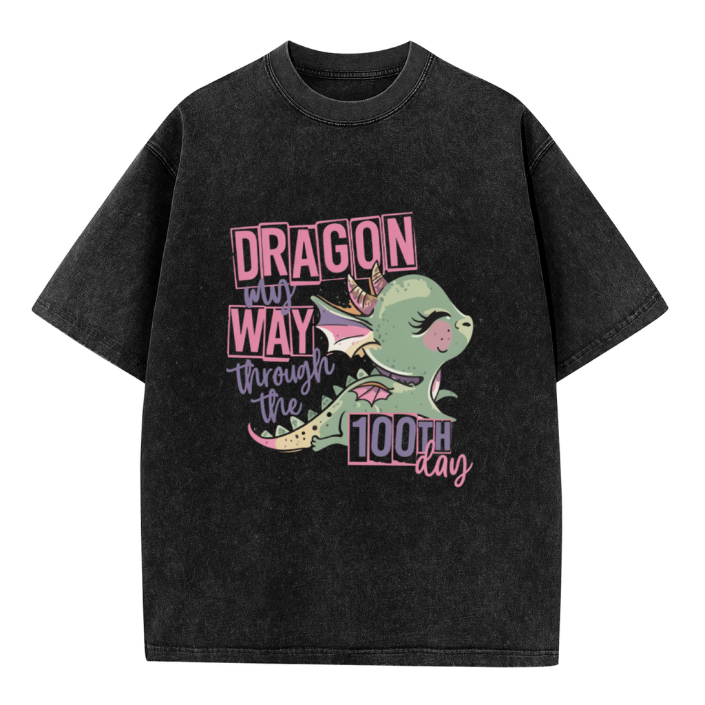 Vintage Dragon washed graphic T-shirt product image