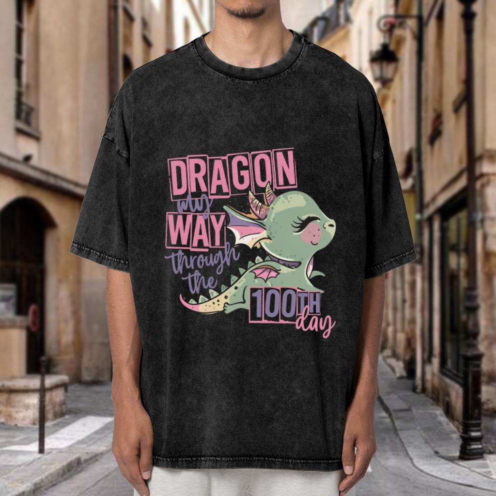 Vintage Dragon washed graphic T-shirt product image