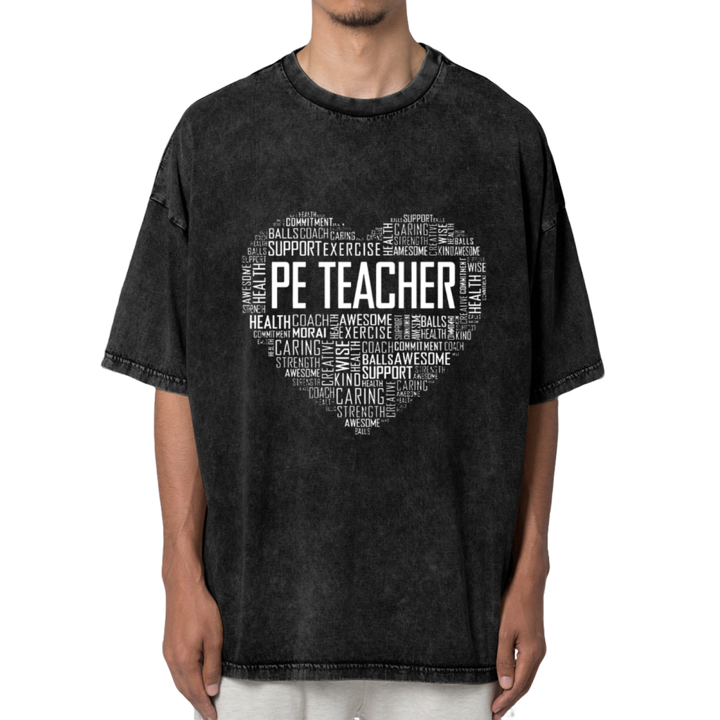 Physical Education Teacher washed graphic T-shirt product image
