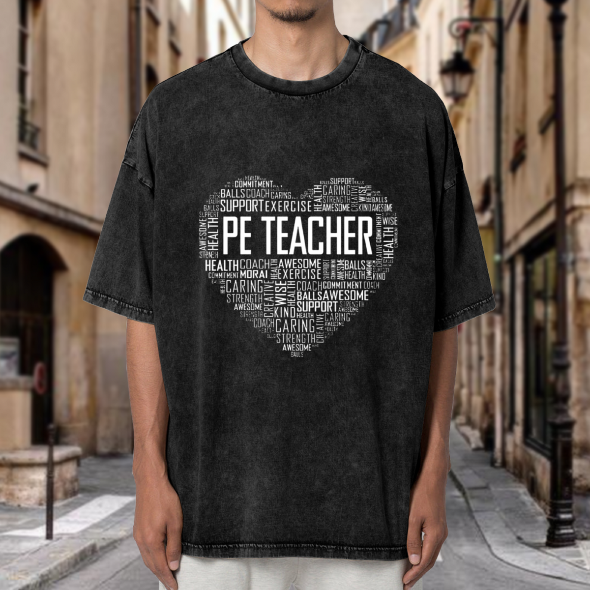 Physical Education Teacher washed graphic T-shirt product image