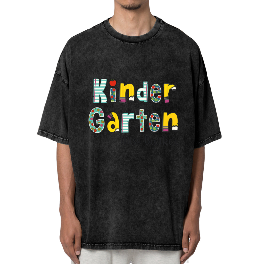 Custom Teacher washed graphic T-shirt product image
