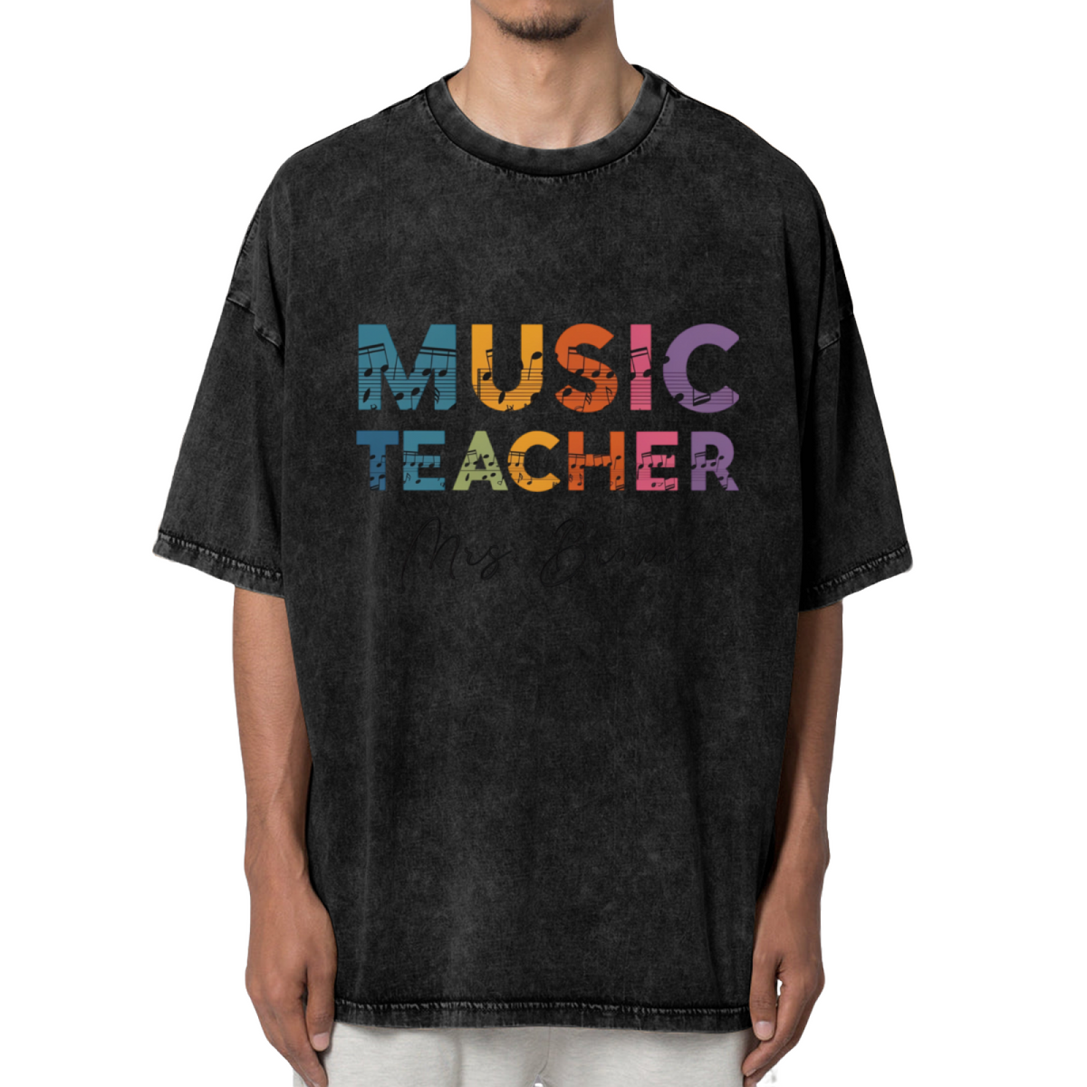 Music Teacher washed graphic T-shirt product image