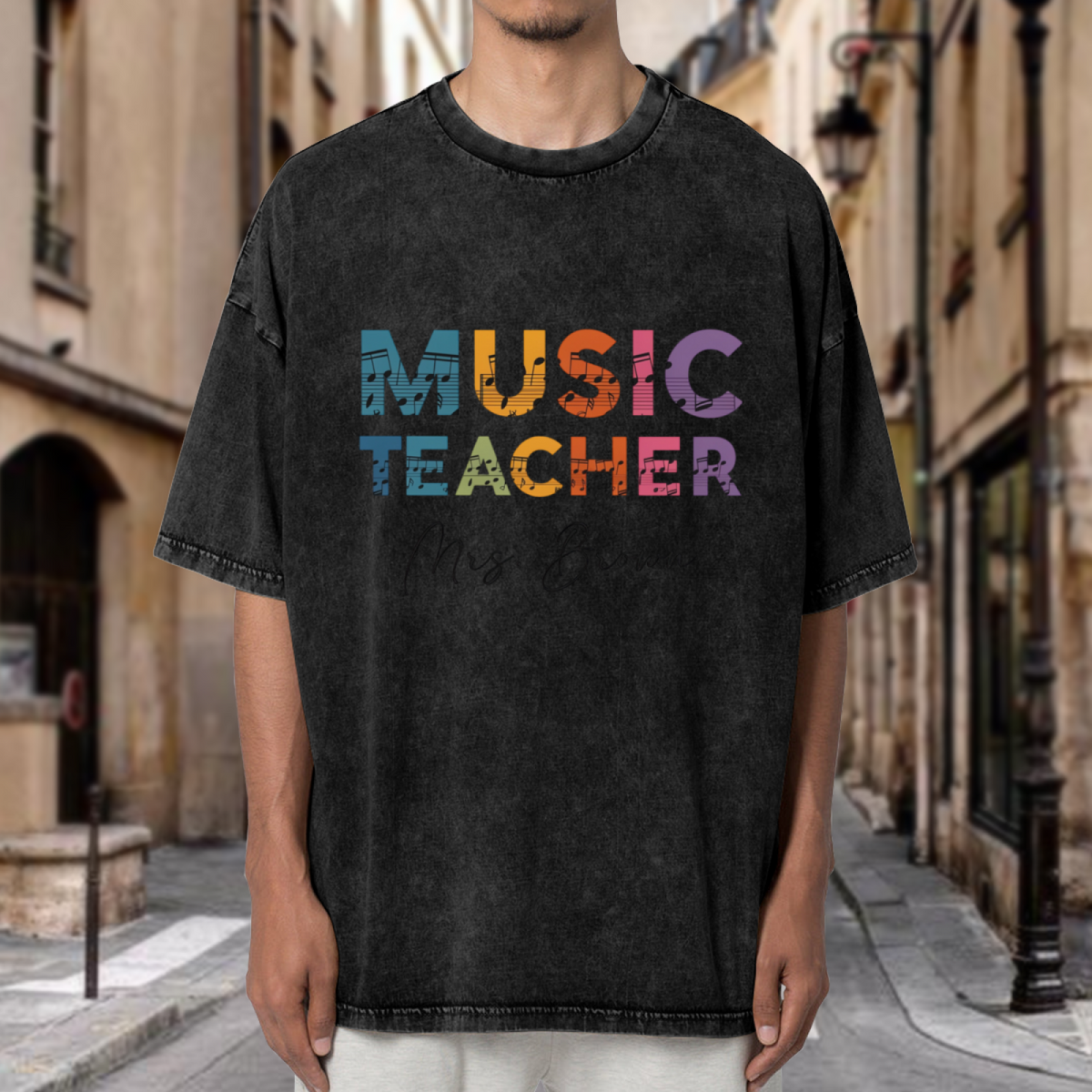 Music Teacher washed graphic T-shirt product image