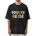 4th Grade Teacher washed graphic T-shirt product image