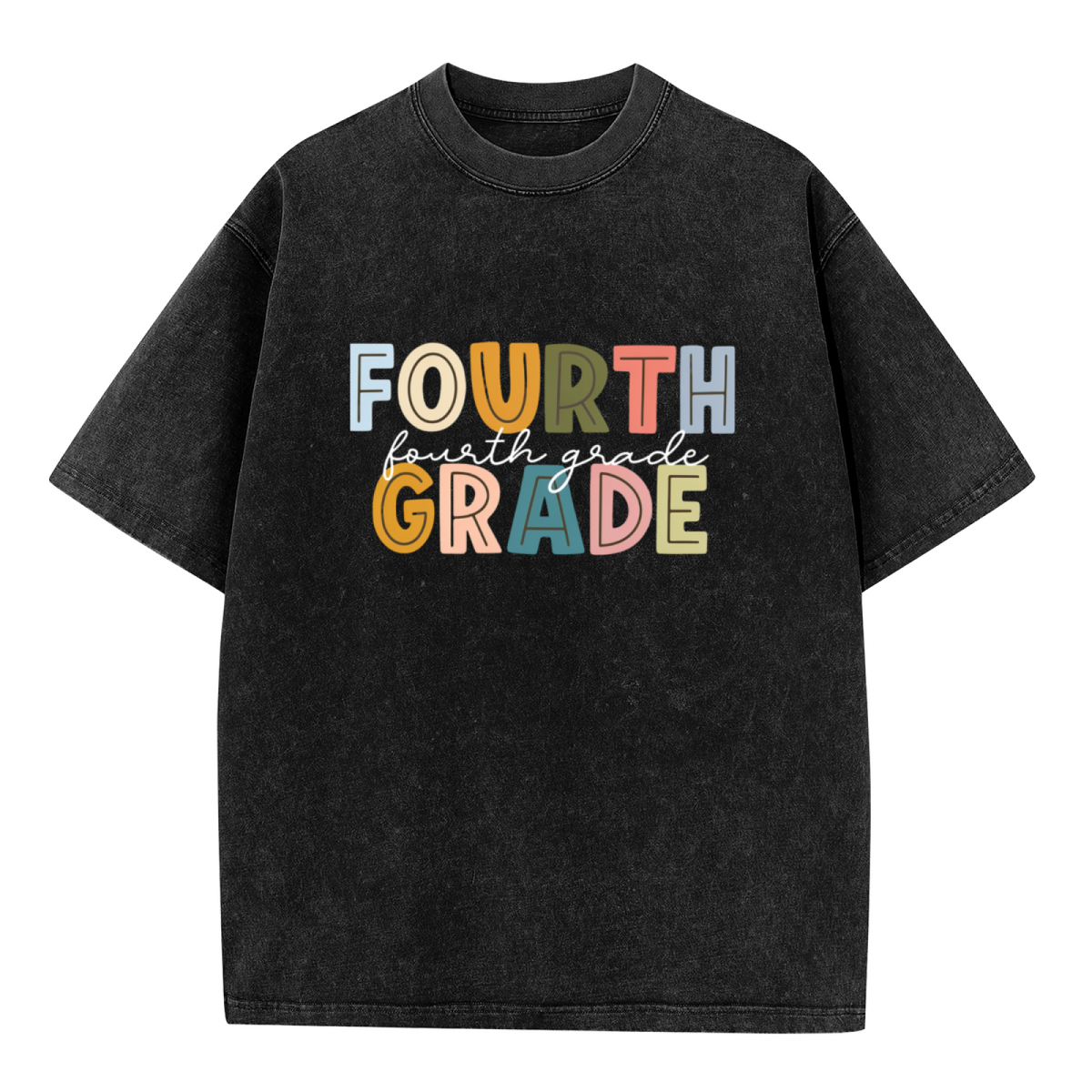 4th Grade Teacher washed graphic T-shirt product image