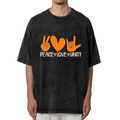 Peace Love Unity Sign Language washed graphic T-shirt product image
