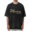 Custom Proud Principal School Administrator washed graphic T-shirt product image