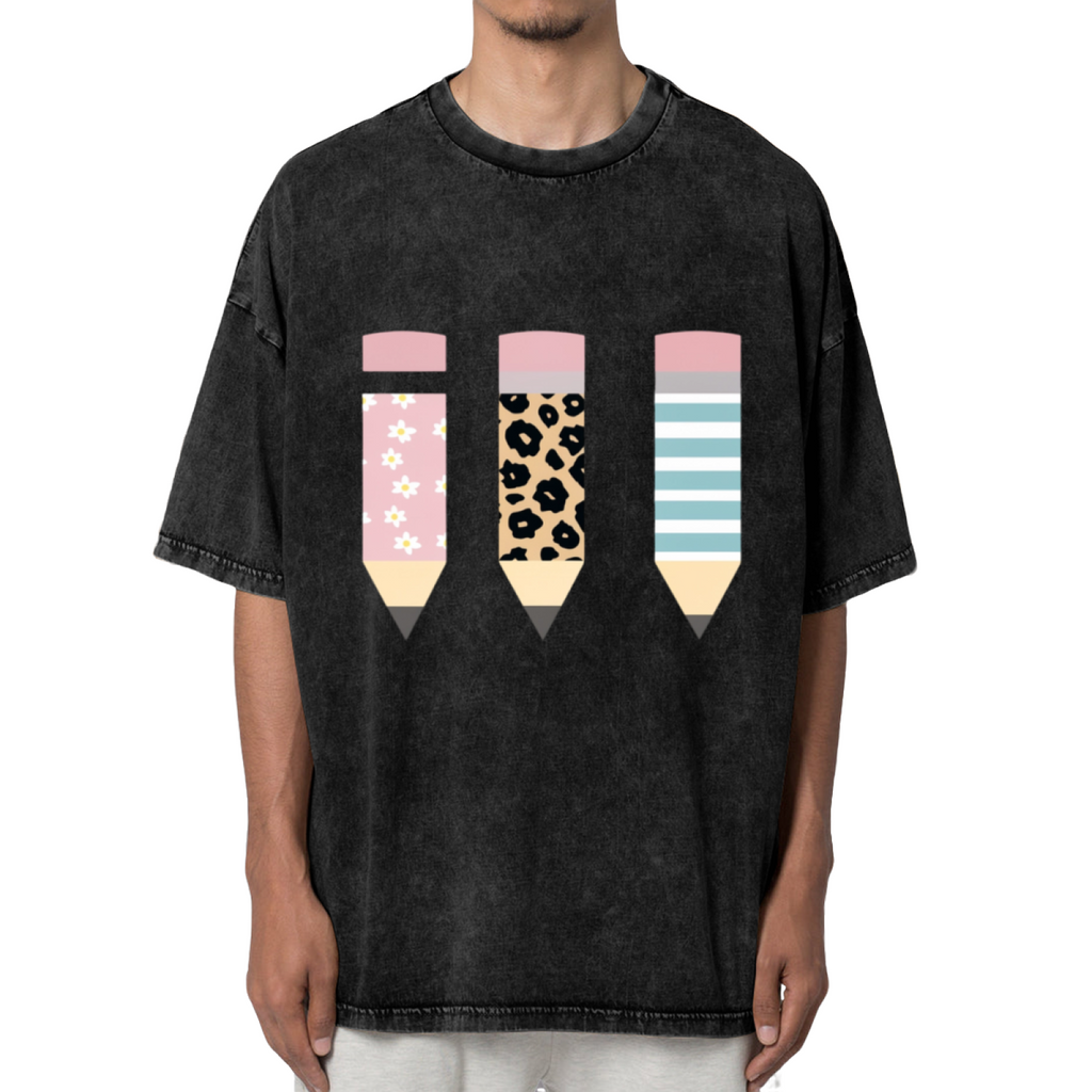 Floral Leopard Pencil washed graphic T-shirt product image