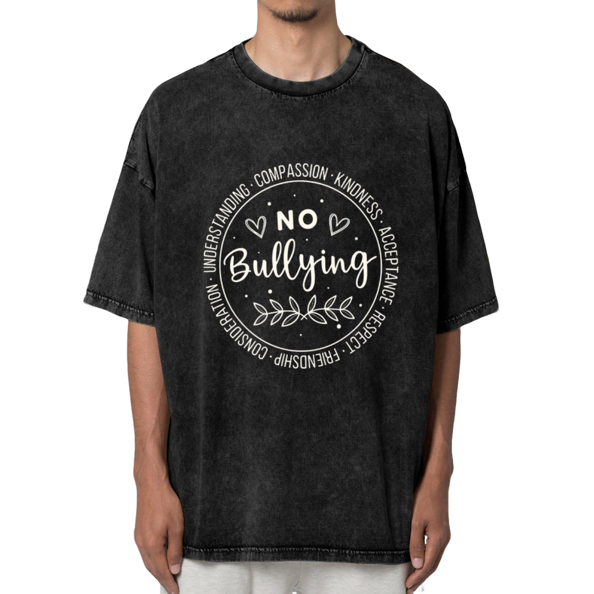 No Bullying washed graphic T-shirt product image