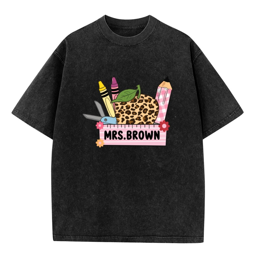 Teacher washed graphic T-shirt product image