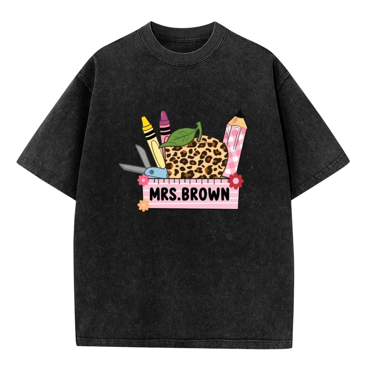 Teacher washed graphic T-shirt product image