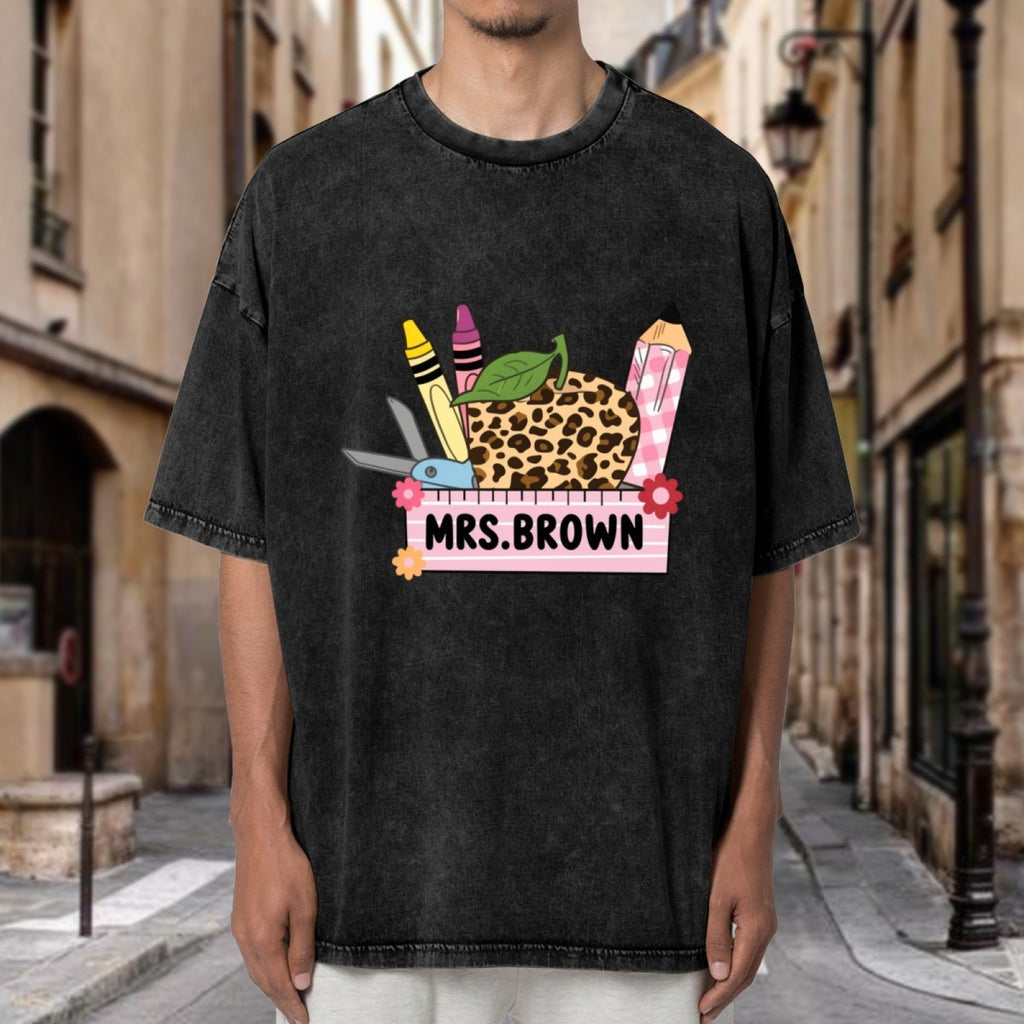 Teacher washed graphic T-shirt product image