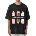 Custom Teacher Name washed graphic T-shirt product image