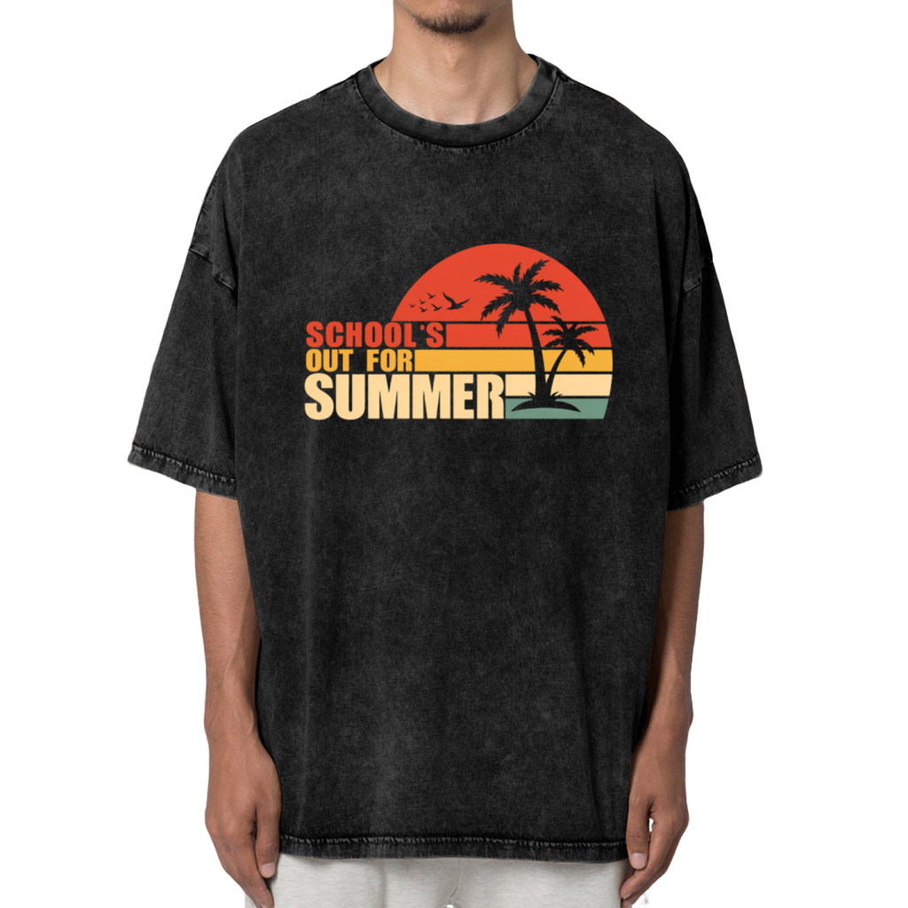 School's Out Summer Beach washed graphic T-shirt product image
