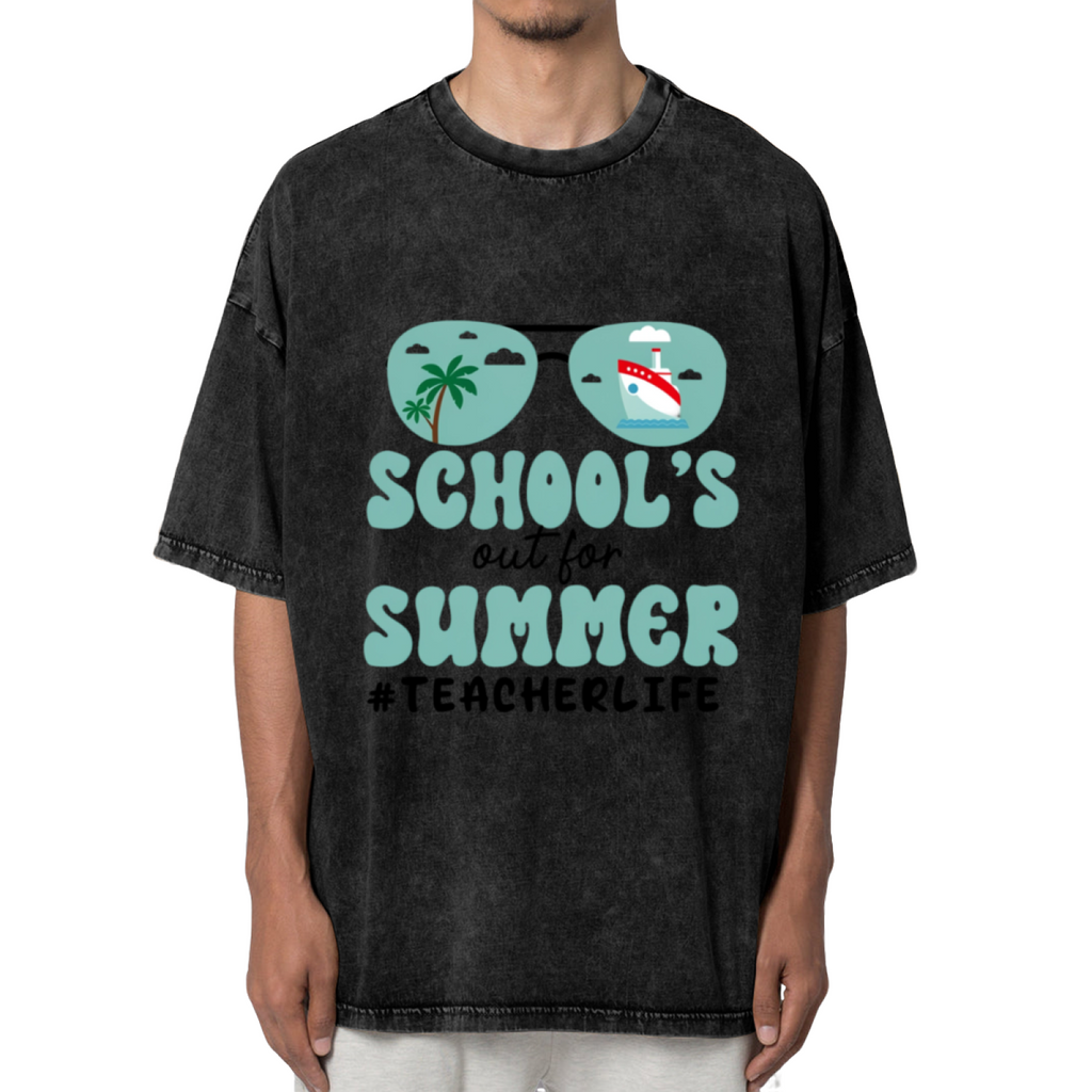 School's Out For Summer Teacher washed graphic T-shirt product image