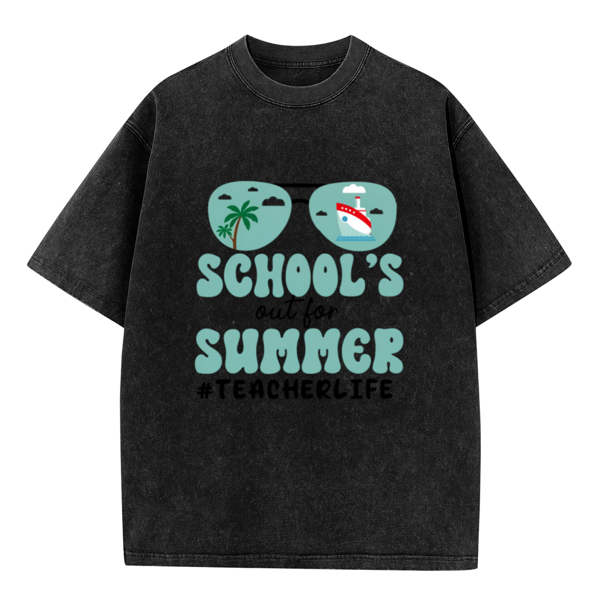 School's Out For Summer Teacher washed graphic T-shirt product image