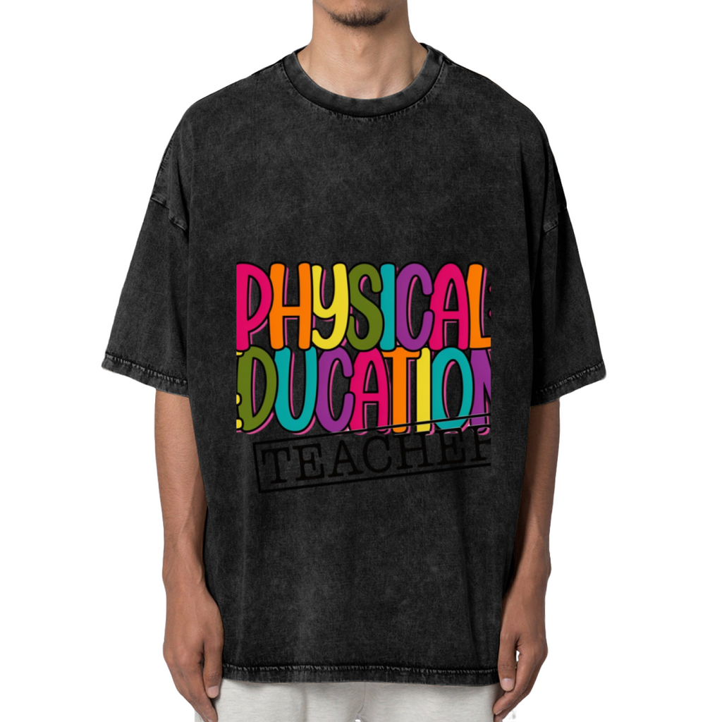 PE Teacher washed graphic T-shirt product image