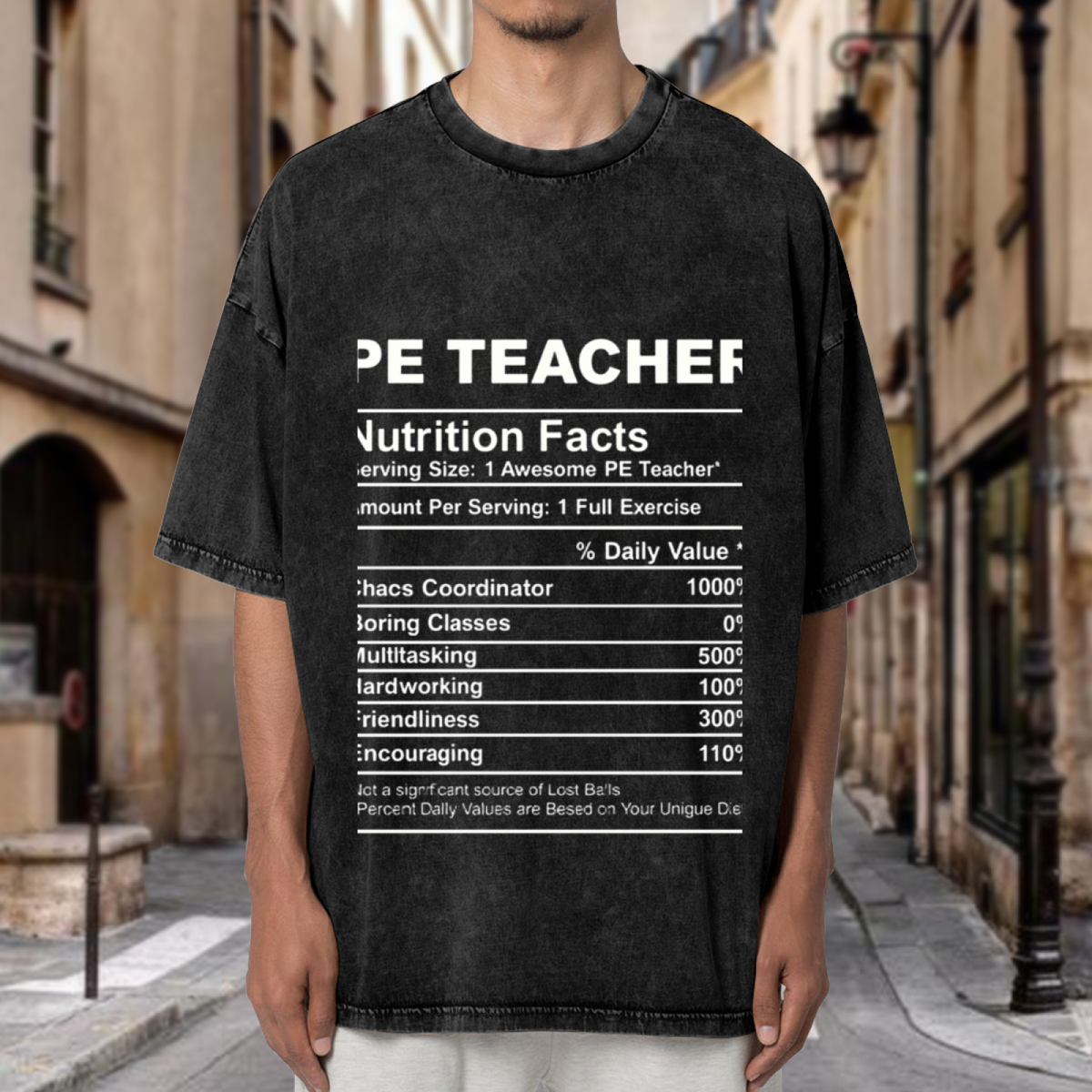 Pe Teacher washed graphic T-shirt product image