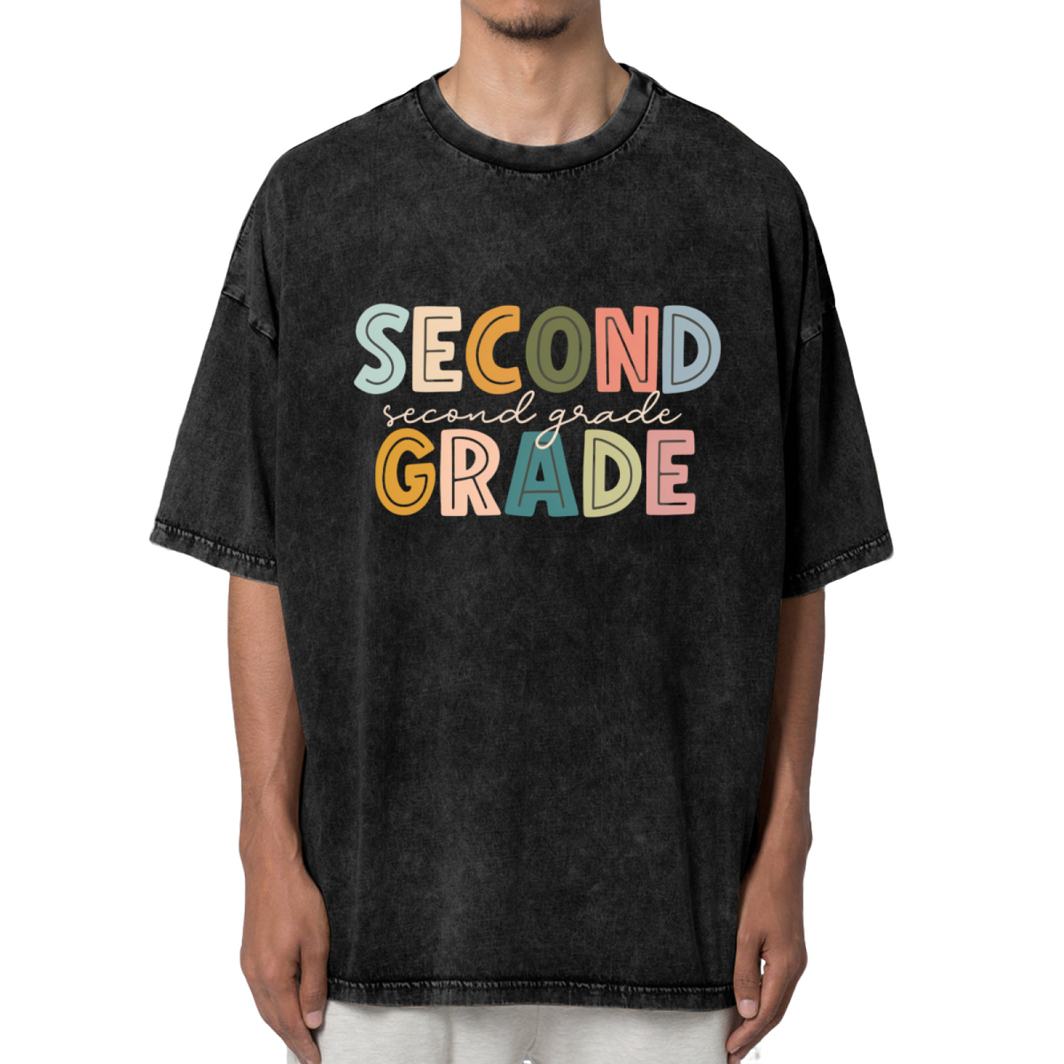 Second Grade Teacher washed graphic T-shirt product image