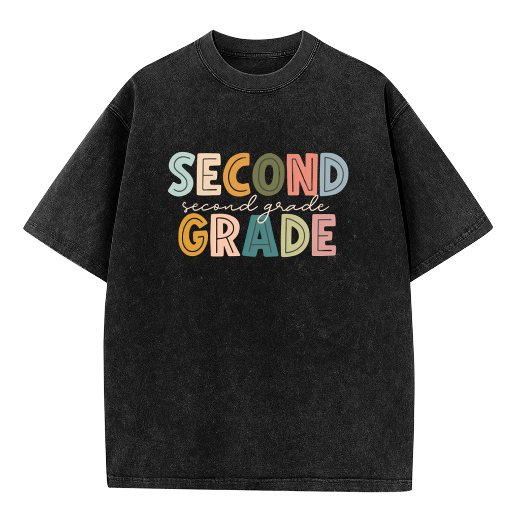 Second Grade Teacher washed graphic T-shirt product image