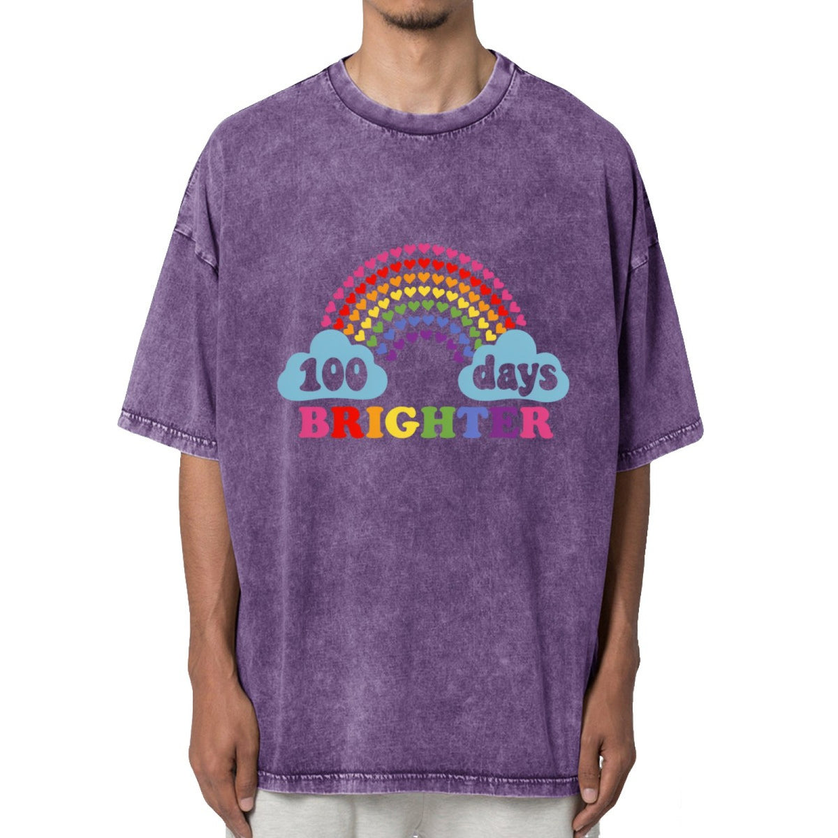 100 Days Brighter Washed Graphic T-Shirt