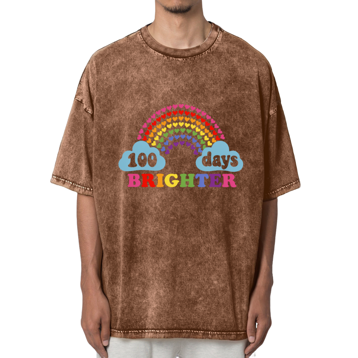 100 Days Brighter Washed Graphic T-Shirt