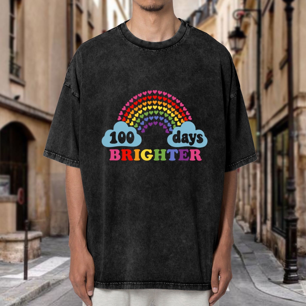 100 Days Brighter washed graphic T-shirt product image