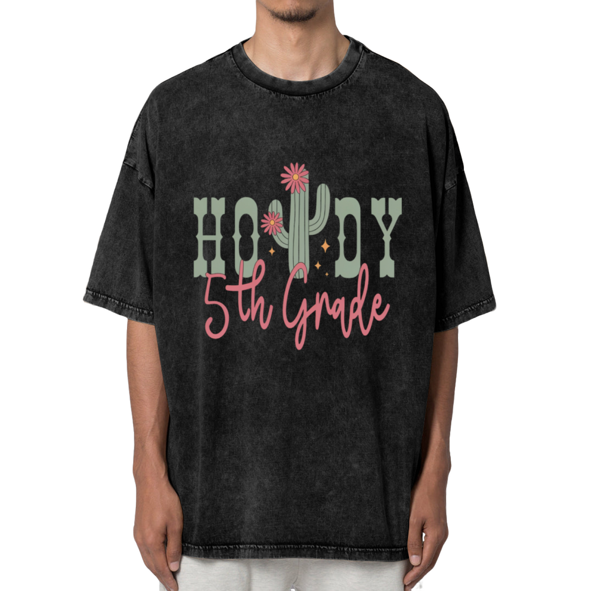 Howdy 5th Grade washed graphic T-shirt product image