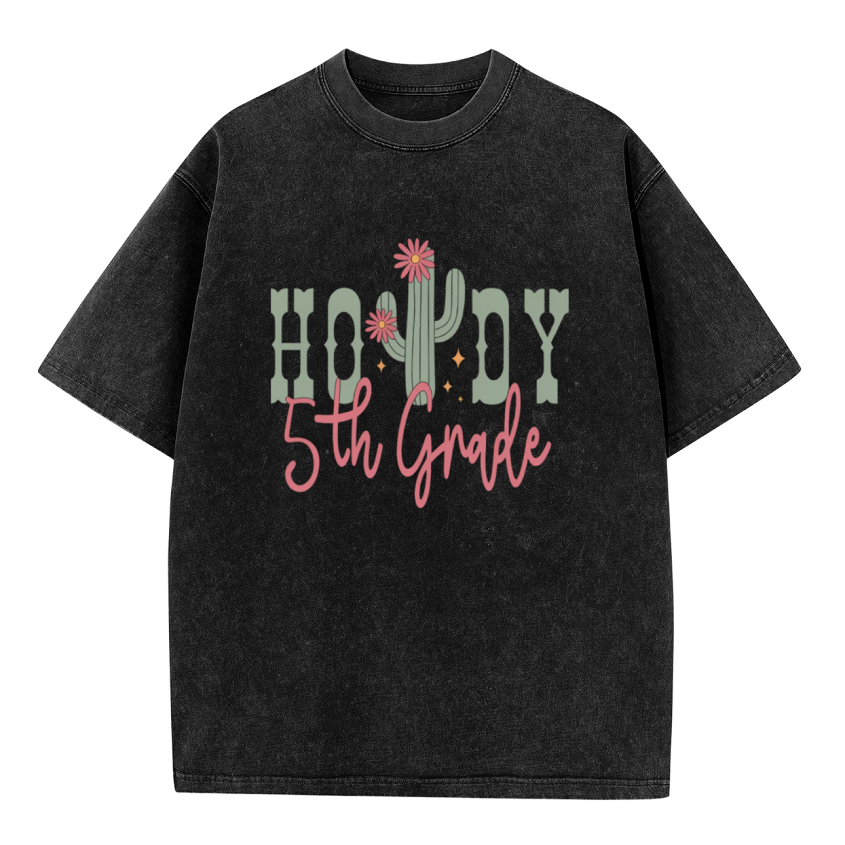 Howdy 5th Grade washed graphic T-shirt product image